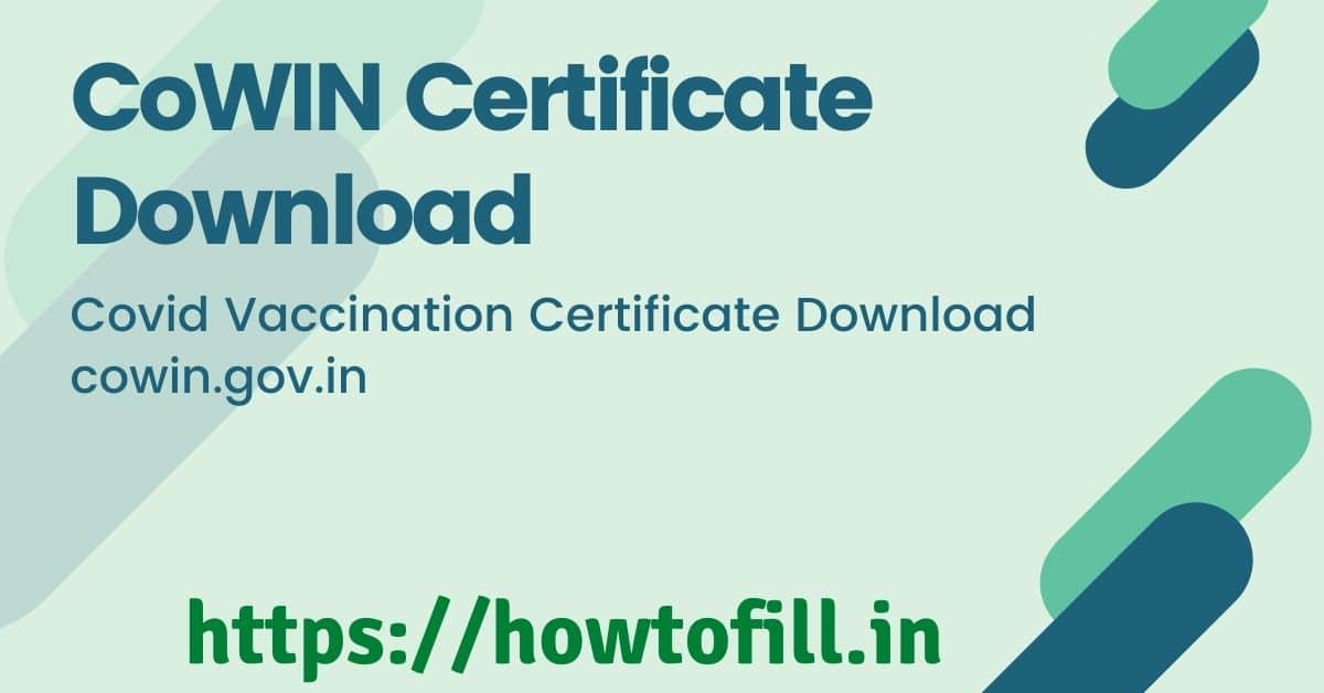 CoWIN Certificate Download