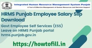 HRMS Punjab Employee Salary Slip Download