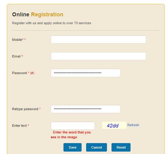 Digital gujarat online registration